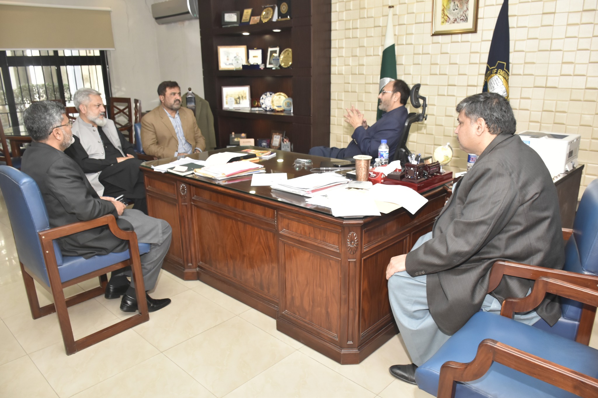 A delegation from Pakistan Petroleum Limited (PPL) visited UET Lahore and had a meeting with Vice Chancellor Prof. Dr. Shahid Munir (TI).